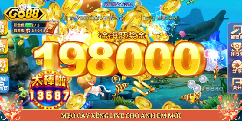 Bắn Cá Xèng Live Tại Go88 Đua Top Ăn Xèng Realtime. 3 Mẹo Cày Xèng Live Cho Anh Em Mới